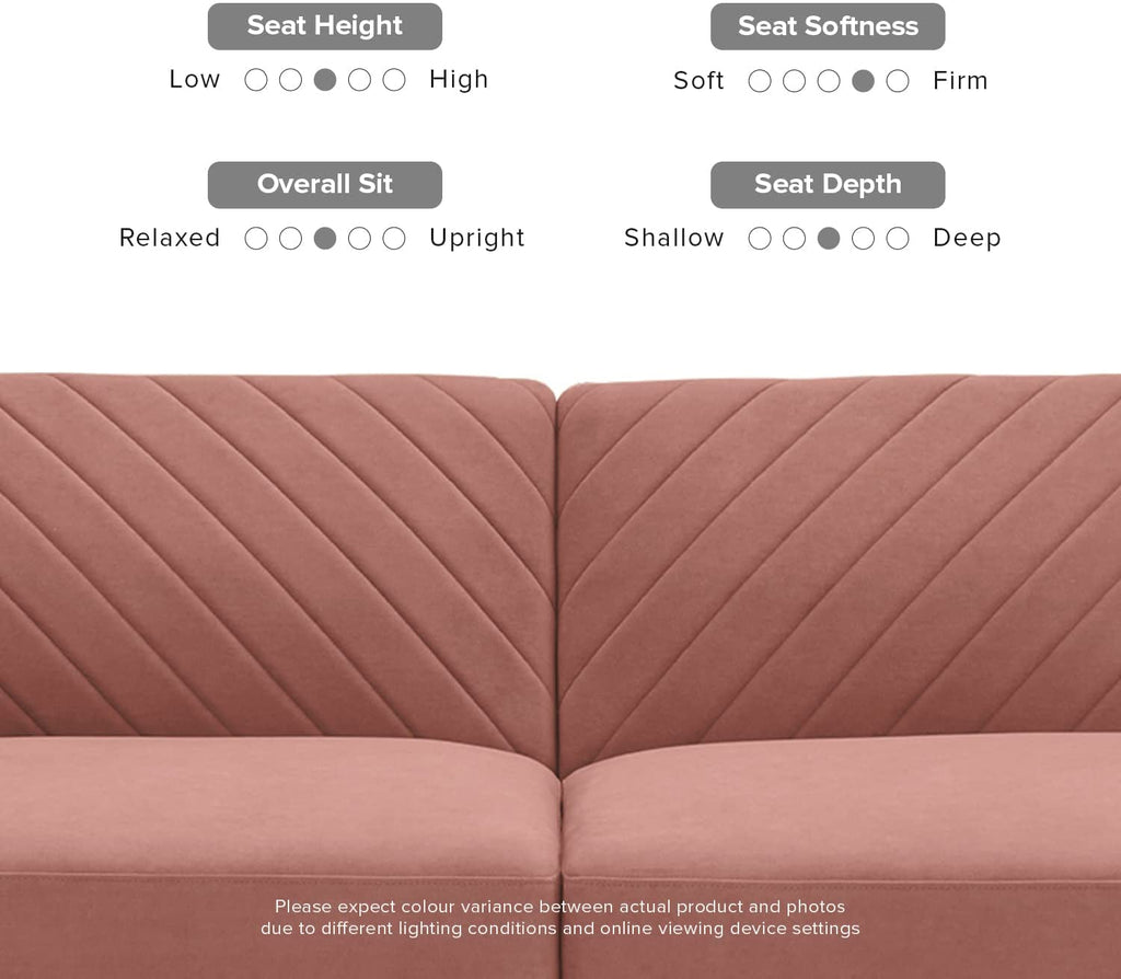 Chloe Futon Sofa Bed With Adjustable Back And Tapered Legs