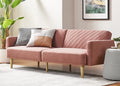 Chloe Futon Sofa Bed With Adjustable Back And Tapered Legs