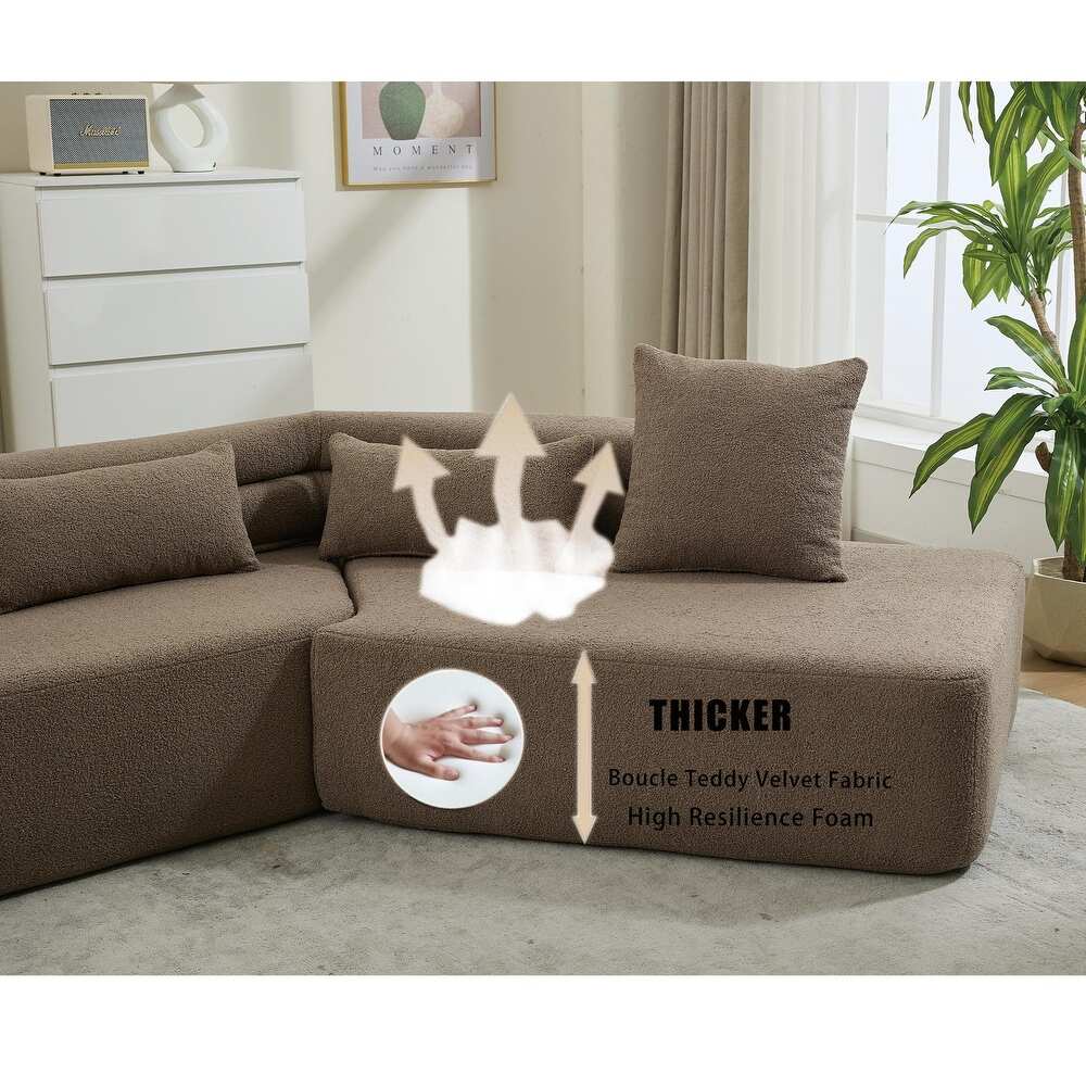 128"Minimalist Cloud Sectional Couch ,Modern Couches ,4-Seater ,No