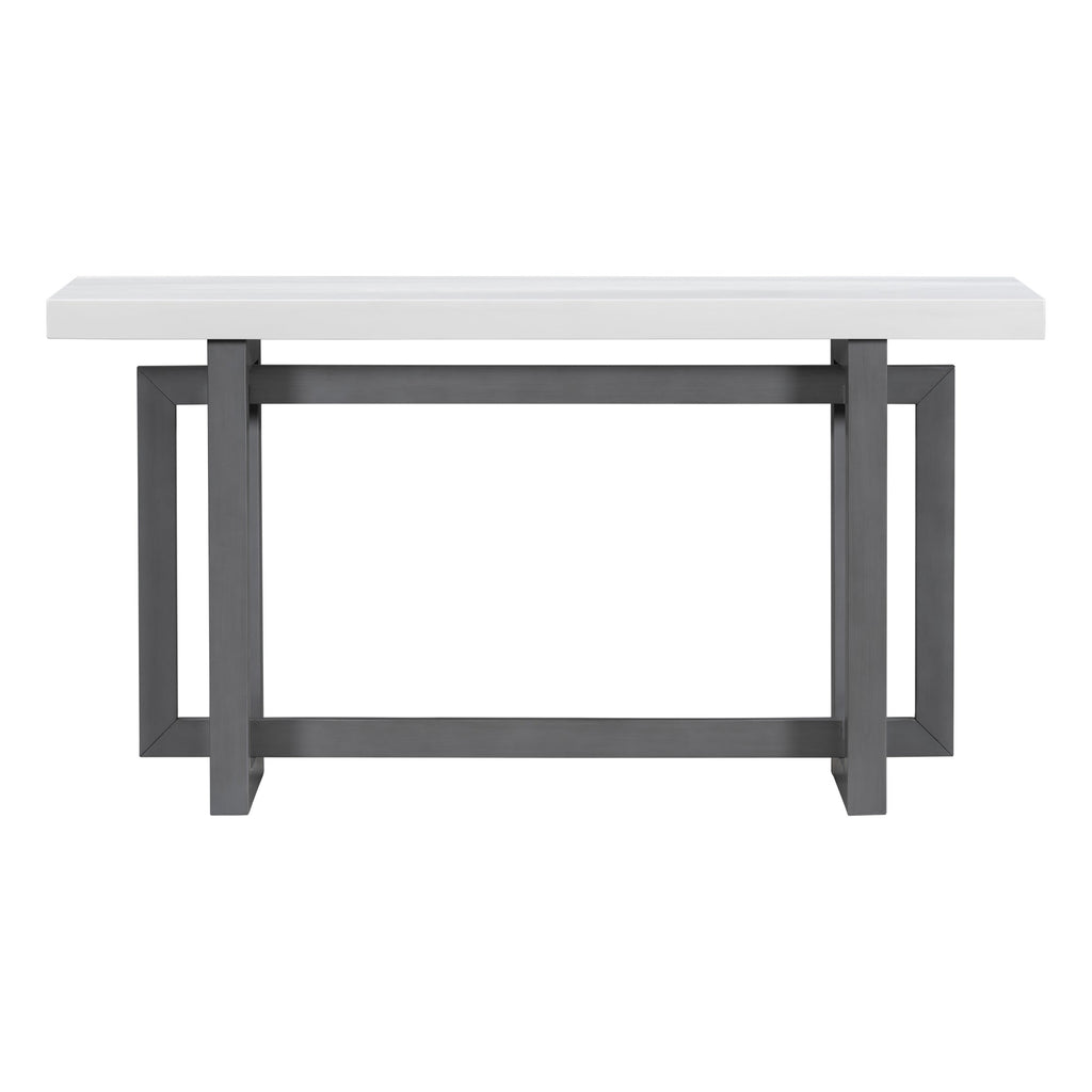 Contemporary Console Table with Wood Top, Extra Long Entryway Table
