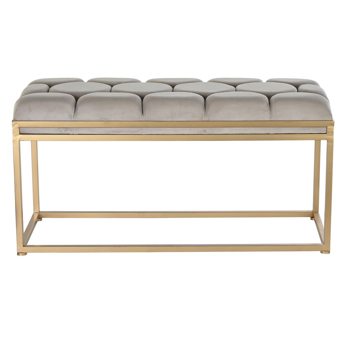 Bench DKD Home Decor   Beige Metal 100 x 40 x 50 cm