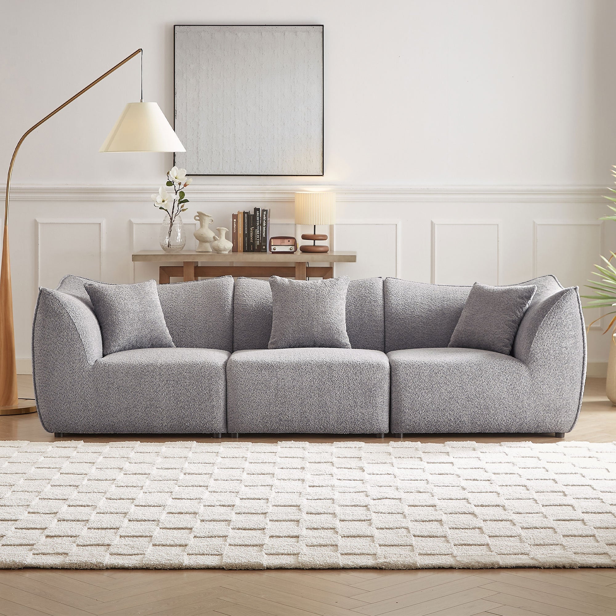 111 inch Sofa, Comfy Sofa Couch with  Deep Seats Modern Sofa- 3 Seater