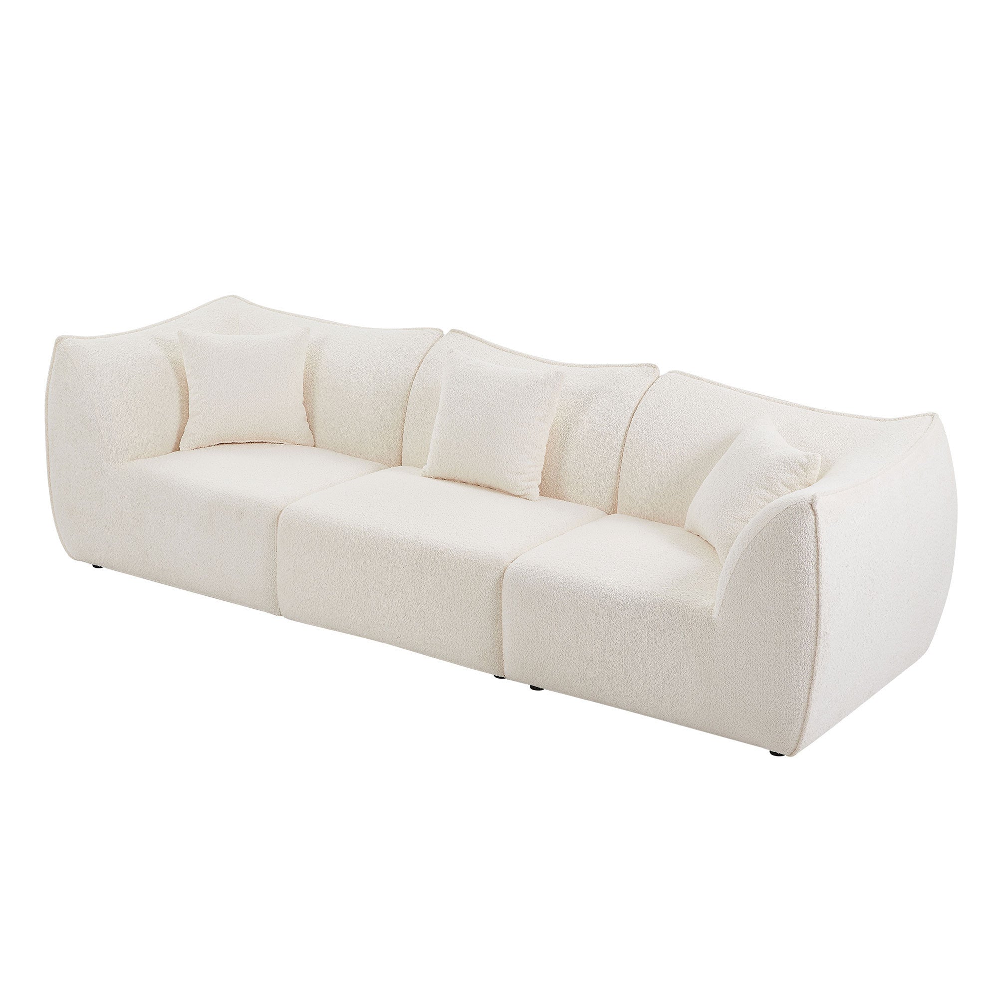 Mid-Century Modern 3 Seater Sofa Couch for Living Room, Bedroom,